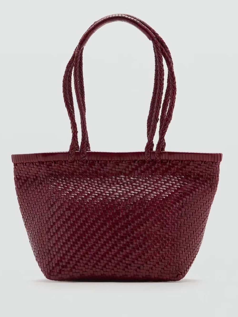 Mango Braided Genuine Leather Bag - Picture 4 of 5